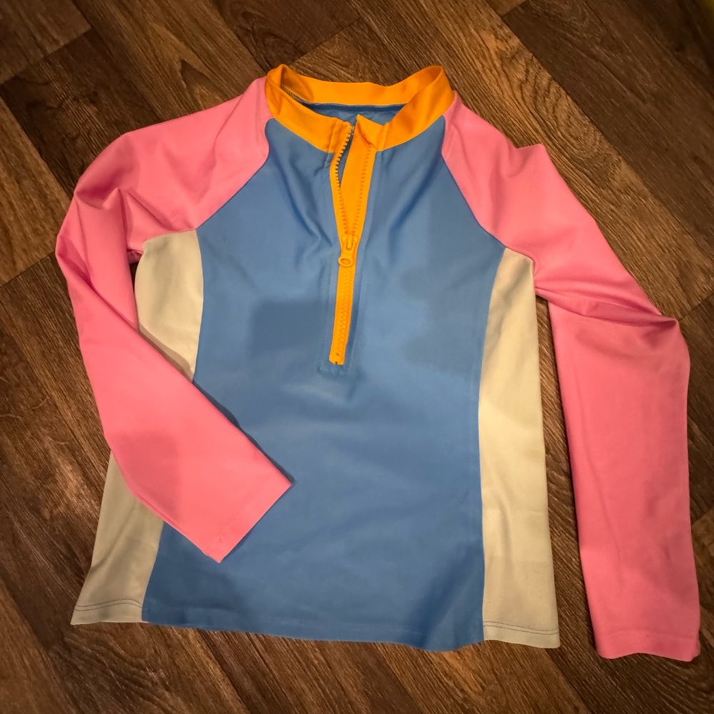DSG Kids Colorblock Rash Guard - Blue, Pink & Yellow